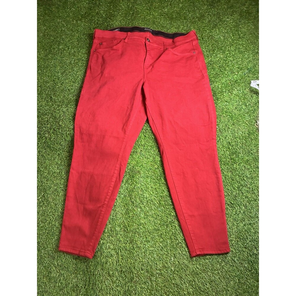 Torrid Premium Red Skinny Jeans Women’s Size 20R Mid Rise Stretch Denim Pants